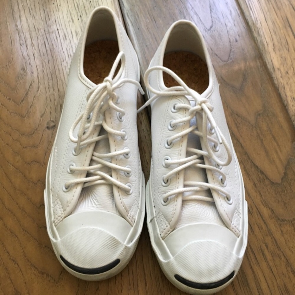 Converse Jack Purcell white leather size 6.5